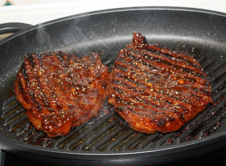 Originalfoto von Norman: Beefsteak fertig